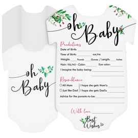 Sparkle and Bash - Paquete de 50 tarjetas de predicción y consejos para niñas para padres o padres, juegos de fiesta temáticos florales (5 x 7 pulgadas)