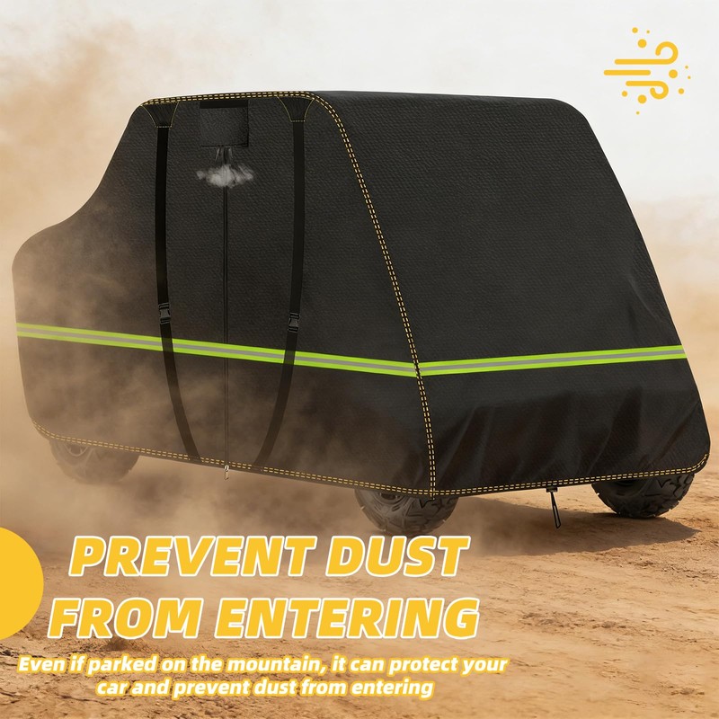 4-6 Seater Heavy Duty UTV Cover with Zipper - 600D