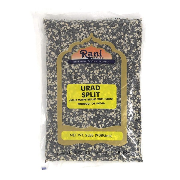 Rani Urid / Urad Split (Matpe beans split with skin) Indian Lentils, 32oz (2lbs) 907g ~ All Natural | Indian Origin | Gluten Friendly | NON-GMO | Vegan