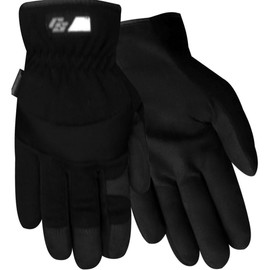 Red Steer 170L New Unlined Ironskin Synthetic Leather Palm Glove, Black, Large
