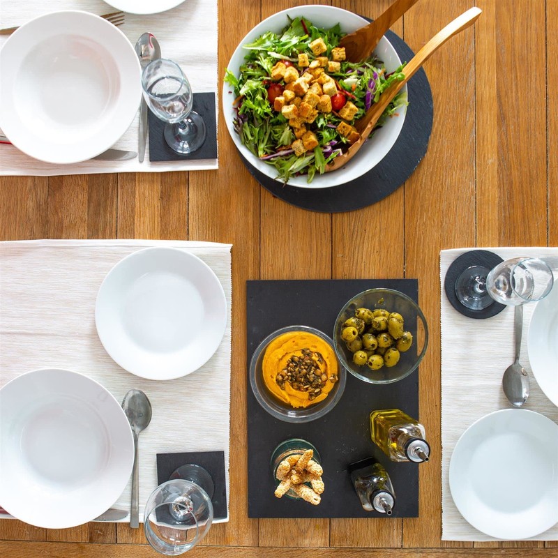 Nicola Spring Cotton Fabric Placemats - Natural - Pack of