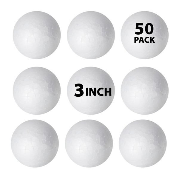 100 Pack 2'' inch Foam Balls - Large Foam Balls
