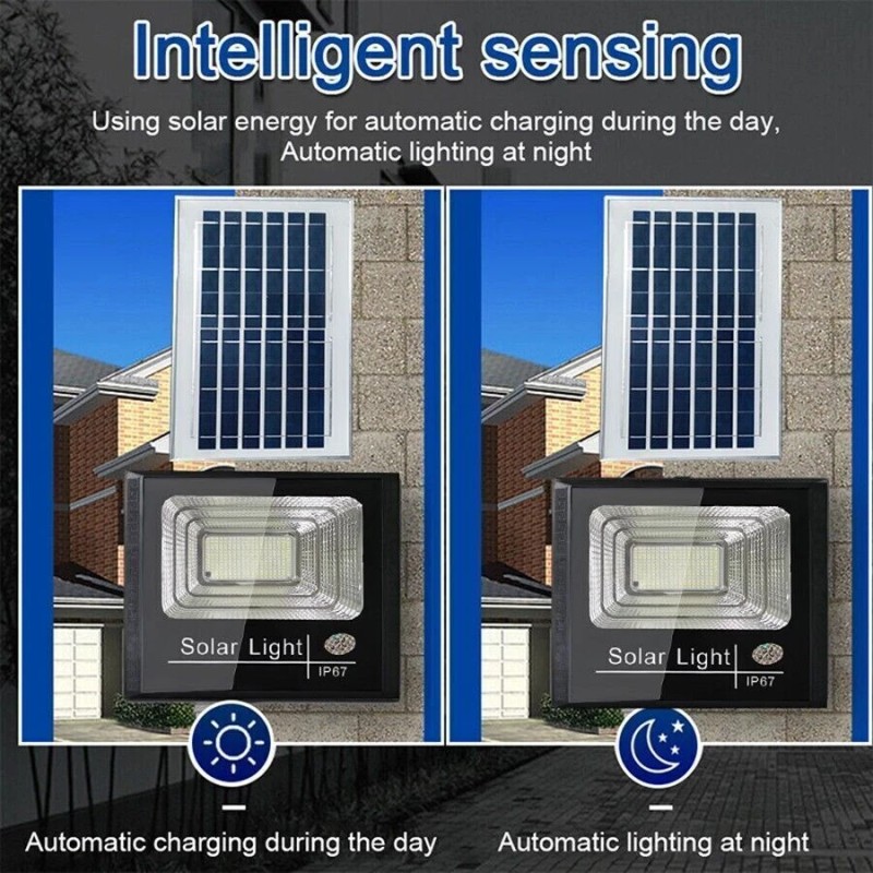 UMEXUS 600W LED Solar Flood Lights Outdoor Street Light Dusk