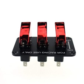 Namvo Ignition Toggle Switch 12V Ignition Switch Panel 3 Way Toggle Switch Carbon Fiber for Racing Car Engine Start Ignition