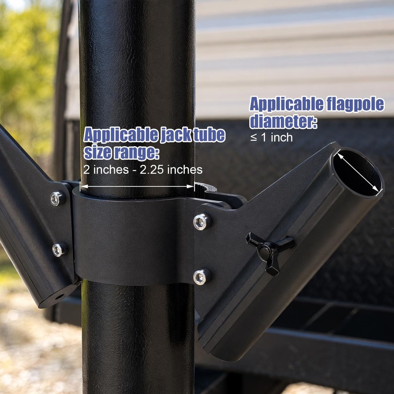 WODHMIEY RV Flag Pole Holder 3-in-1 Magnetic Suction Cup Hitch