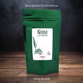 Simpli-Special | Keemun Panda No1 Loose Leaf Tea 200g in Resealable Pouch | Premium China Black Tea with Strong Bodied Flavour | 100% Natural Tea | No Artificial Flavours | Superb Breakfast Tea