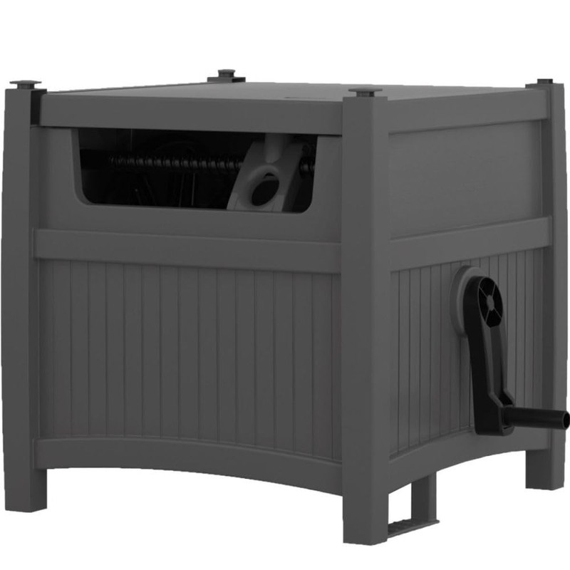 Suncast Smart Trak 225 ft. Gray Retractable Free Standing Hideaway