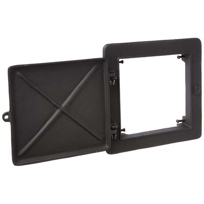 Minuteman International Cast Iron Clean-Out Door, 8 by 8-Inch,Black