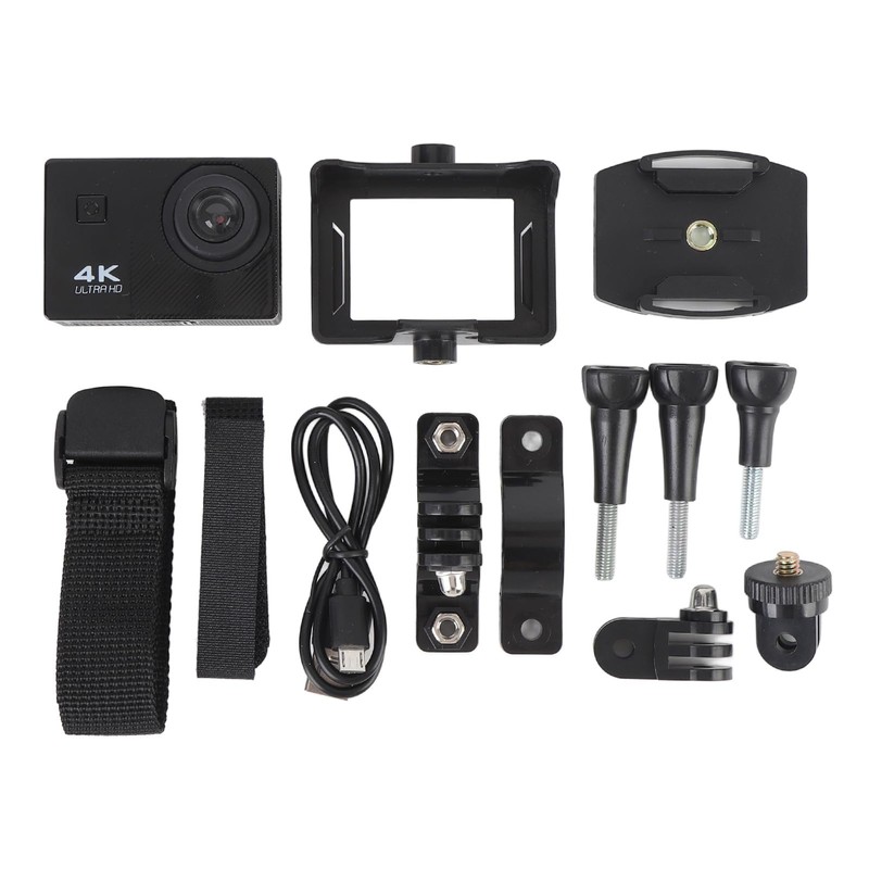 Action Camera 4K, HD Wide Angle Camera with 2 Inch