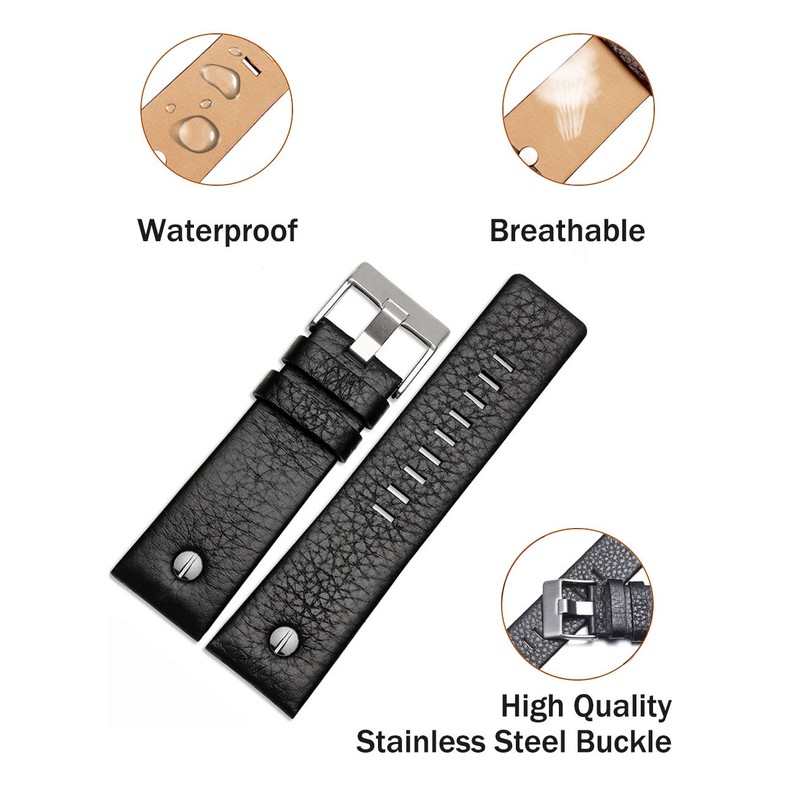 Choco&Man US Men's Leather Watch Band Strap