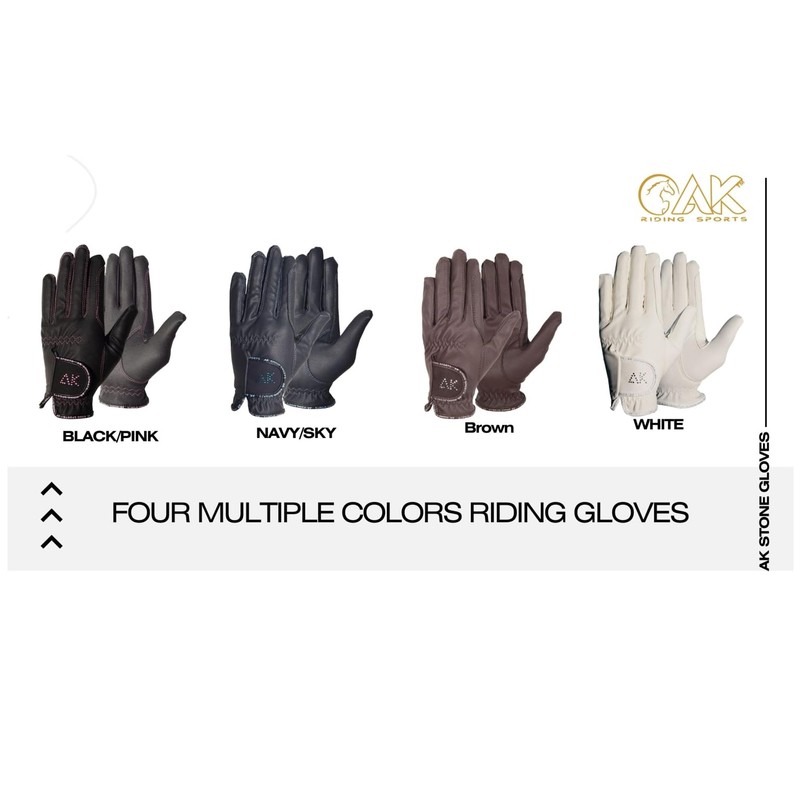 AK Horse Riding Gloves Ladies, Men & Kids Equestrian Gloves