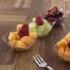 Kaya Premium Clear Rectangular 3-Hole Mini Disposable Plastic Bowls (Pack