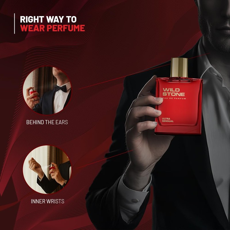 Wild Stone Ultra Sensual EDP Premium Perfume for Men, 100