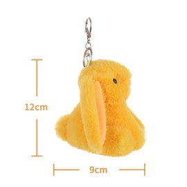 Apricot Lamb Cute Toys Plush key pumpkin vid bunny Stuffed Animal Soft Keychain for Purse Charm Bag Charm Kids' Bag, Purse, Backpack, Handbag 4.7 Inches
