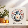 Penguin Anniversary Card - Happy Anniversary - For Husband Wife