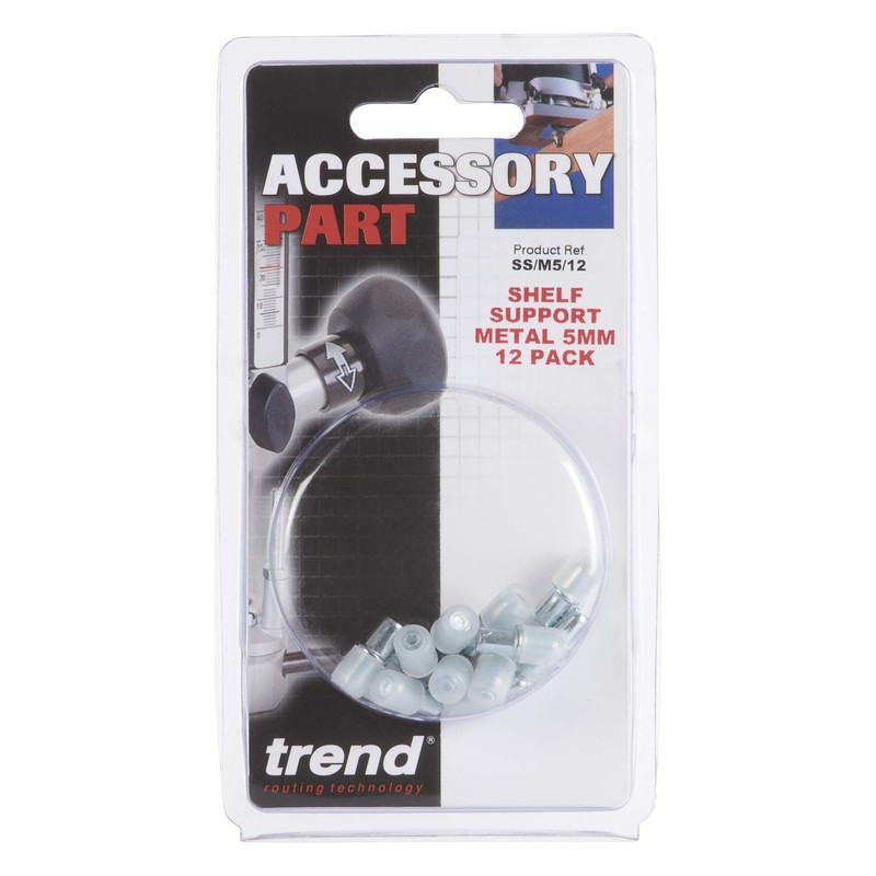 Trend Premium 5mm Metal Shelf Support Pegs, Pack of 12,