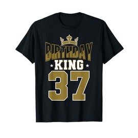 Birthday King 37 Bday Party Celebration 37th Royal Theme T-Shirt