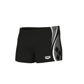 Arena Men's Swim Short Graphic Trunks, Black-White, 36