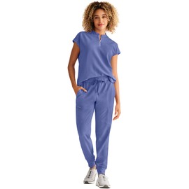 Healing Hands Women Medical Scrub Top Sandy Top with 2 Pockets, Moisture Wicking, 360° Stretch and Recycled Fiber - 2286, XS, Ceil