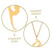 Sosoport Fashion Gymnastics Necklace Cross Pendant Stainless Decorative Sports Necklace