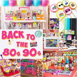 QTL 70Pcs Retro Stickers 80s 90s Stickers for Adults Retro Party Decorations 80s 90s Stickers for Vintage Party Supplies Waterproof Vinyl Stickers Packs