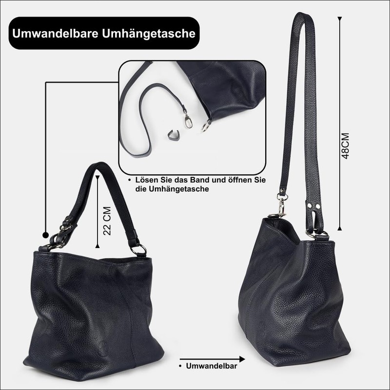 1990s Women's Genuine Leather Shoulder Bag Medium Leather Hobo Shoulder