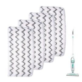 Klaqian 4 Pack Steam Mop Pads for Shark S1000 S1000A S1000C S1000WM S1001C Replacement Steamer Mop Pads ，Washable Microfiber Mop Pads for All Hard Floors