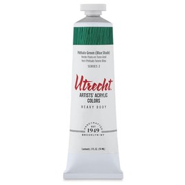 Utrecht Artists' Acrylic Paint - Phthalo Green (Blue Shade), 2 oz tube