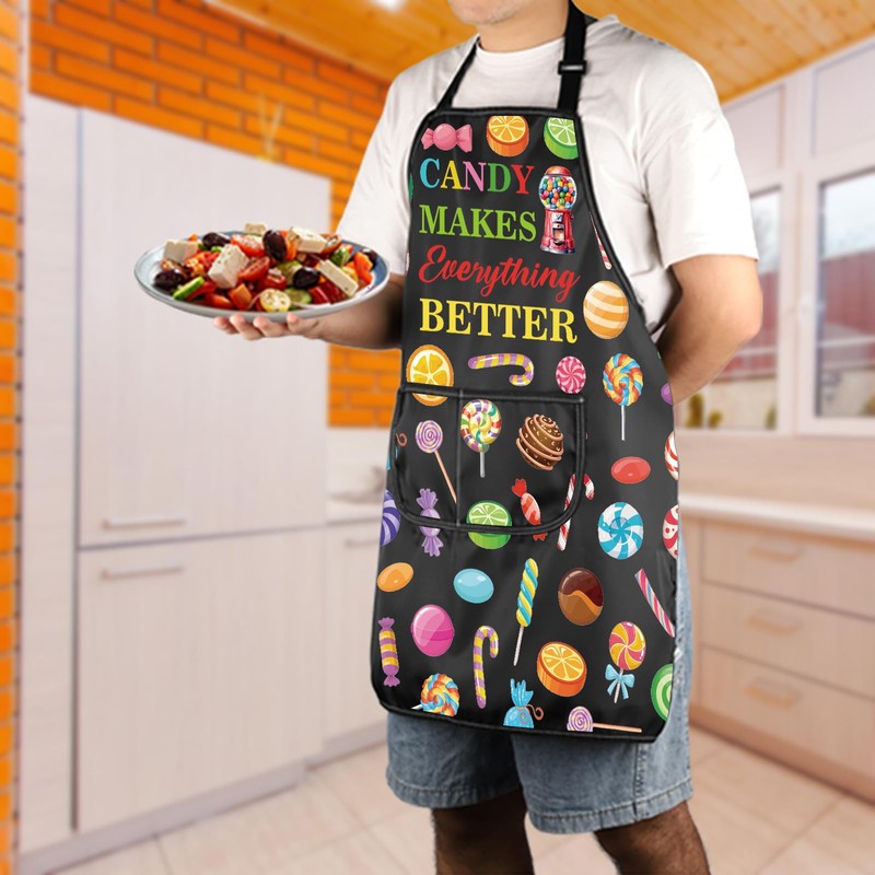 JXGZSO Sweet Candy Apron Candy Makes Everthing Better Apron With
