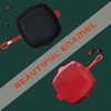 Chinese red enamel cast iron frying pan