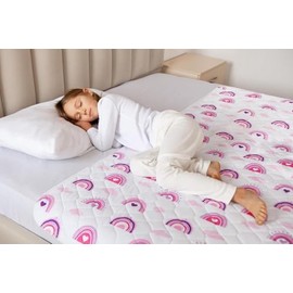 Lynmark - Almohadillas de cama para entrenamiento para niños pequeños, suave, impermeable, protector de orina para niños, multi-capa, antideslizante, lavable, para incontinencia, absorbe hasta 2000 ml