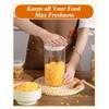 ZENS Glass Food Storage Jars Set of 2, 50oz Clear