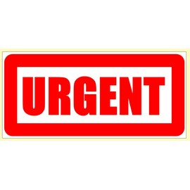 Large Urgent Stickers. 64 Large Urgent Labels. 4 x 2" 100 x 50mm. Flat Packed. EJI Labels