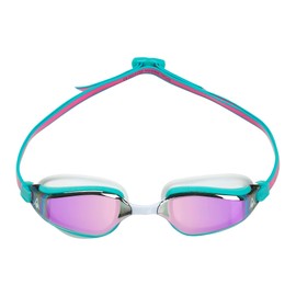 Aqua Sphere unisex adult Adjustable swimming goggles, Pink/Turquoise, Large US
