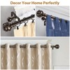 KAMANINA 1 Inch Double Curtain Rods for Windows 36 to