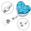 Boao 10 Pieces Heart Retractable Badge Reel, ID Badge Holder