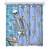 Riyidecor Funny Gothic Skull Shower Curtain 60Wx72H Inch Kids Spooky