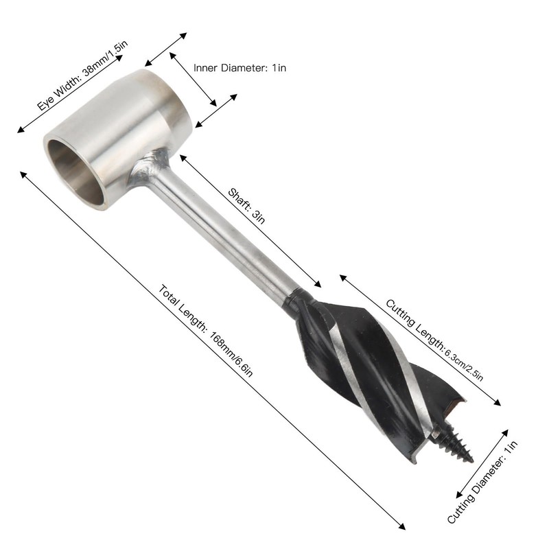 CYTGOUPER Bushcraft Tools Hand Auger Drill Bit Set, Wood Drills