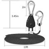 CONBOLA Camping Rope 1/8" Adjustable Rope Hanger & Pulley System