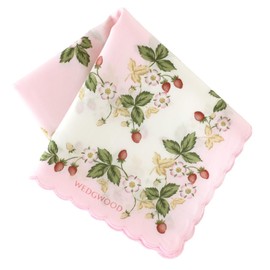 Wedgwood 138109-9511-01 Printed Handkerchief (Pink) [100% Cotton] Women's 50cm, Pink