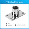 Marine Grade Boat Rectangle Hand Rail Base, Sturdy and Versatile,