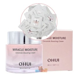 Ohui Miracle Moisture Ceramide Boosting Cream 60ml + 60 sheets 1) Main product + 1ml x 60 sheets / 오휘 미라클 모이스처 세라마이드 부스팅 크림 60ml+60매 1)본품+1mlx60매
