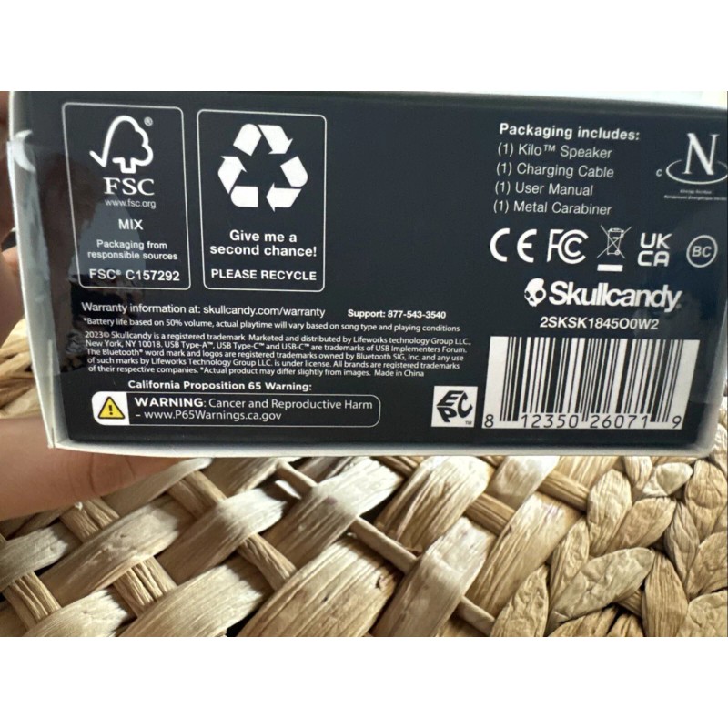 Skullcandy Kilo XT - Small Wireless Bluetooth Speaker - Ice