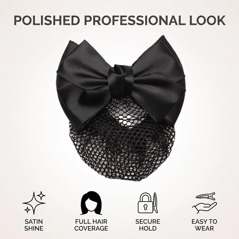 Bowknot Hair Bun Clips, Bowknot Hair Net Clips, Bowknots Hair