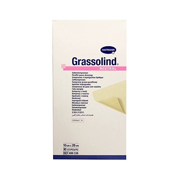 Hartmann Grassolind 10x20cm Pads with Ointment 30 Items