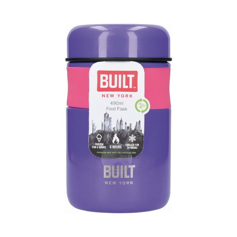 BUILT Double Wall Vacuum Insulated Food Flask for Hot and
