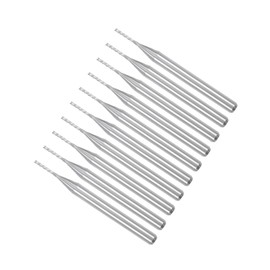 CoCud Carbide End Mill Cutter Engraving Milling Bit 0.8 mm Bit Diameter 1/8 Inch Shank CNC Cut Router Bit Tool (Application: for PCB Machine) Pack of 10