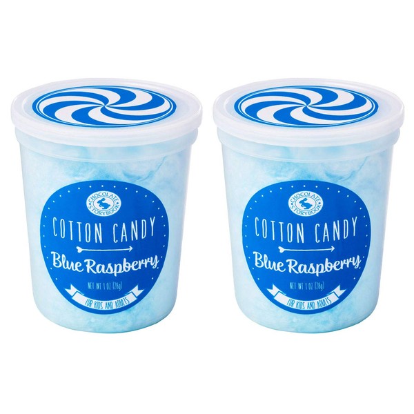 Blue Raspberry Gourmet Flavored Cotton Candy (2 Pack) – Unique Idea for Holidays, Birthdays, Gag Gifts, Party Favors