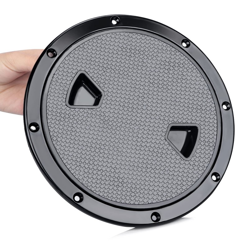 Smartmarine Marine Access Hatch Black Round Non Slip Boat Inspection