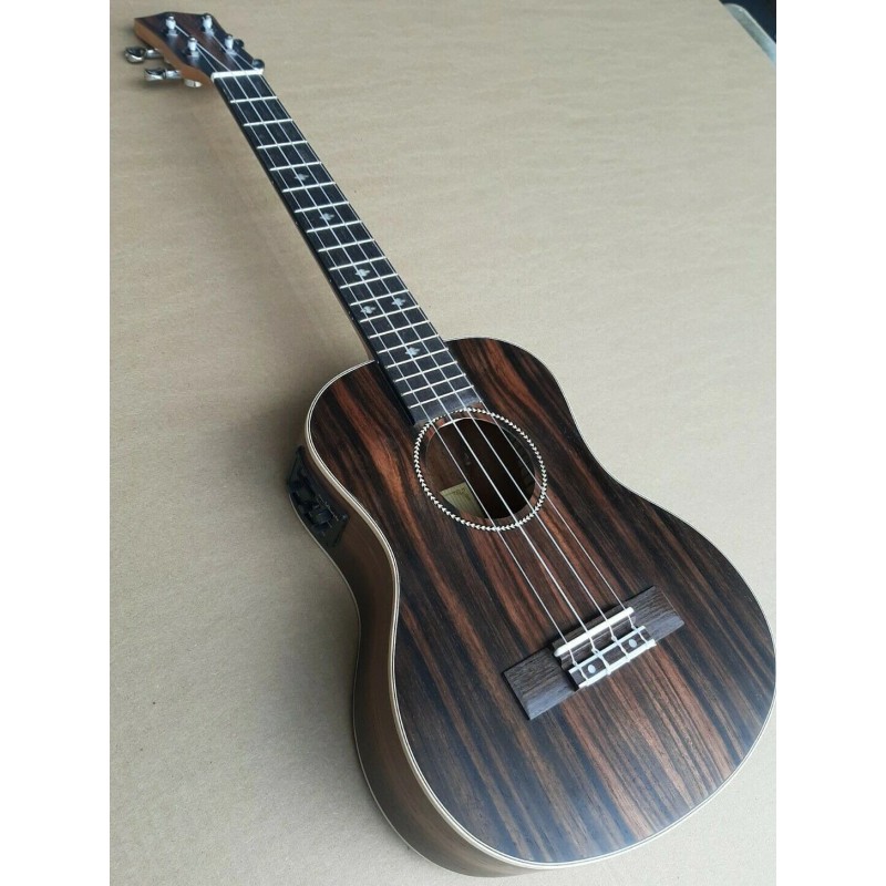 Aloha Ukulele Ebony Wood, Many Sizes, W/Wt EQ (Canadian brand)